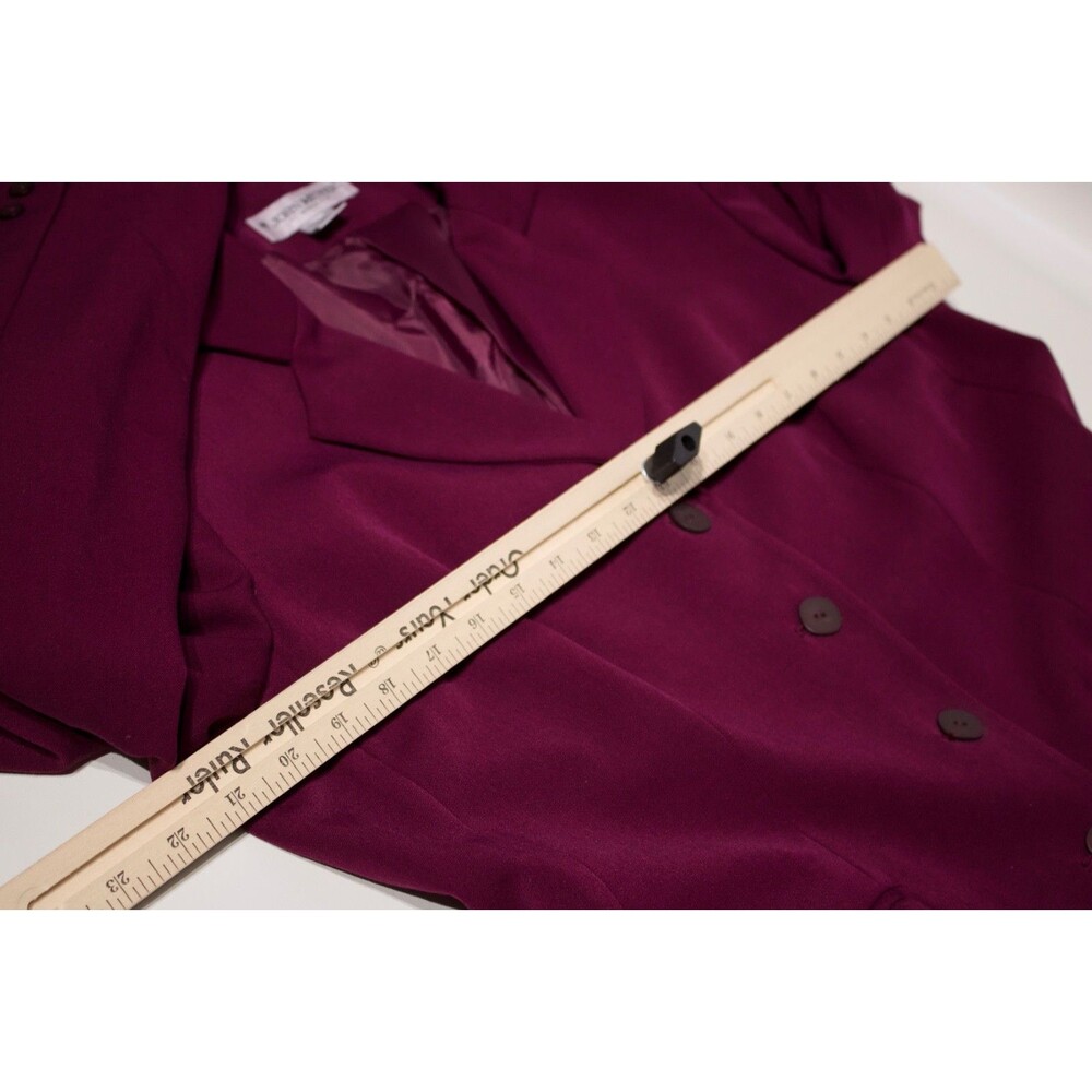 NWT John Meyer of Norwich Long Duster Light Coat Red Wine Stretch Women Size 14 - Picture 15 of 16
